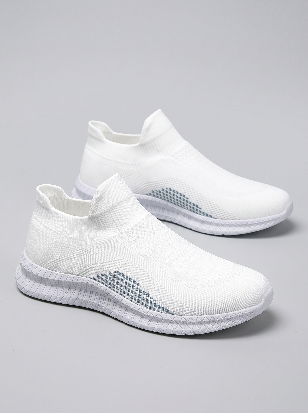 Flex witte instap sneakers paar driekwart