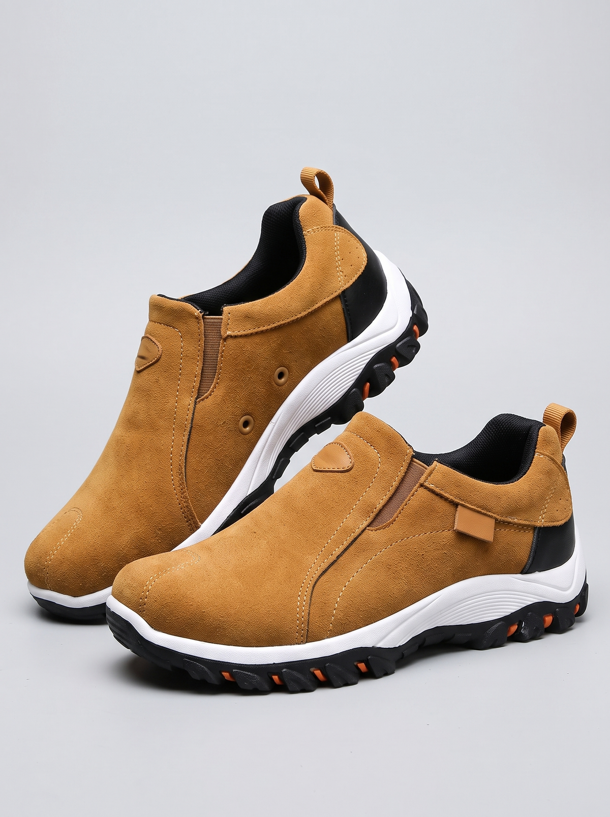 Trail bruine instap wandelschoenen paar driekwart