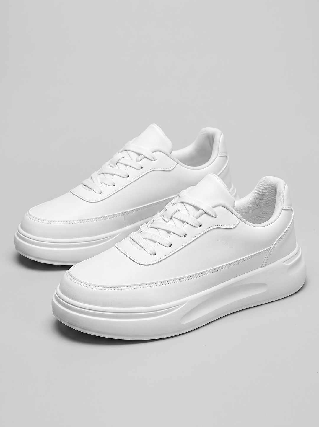 Jog witte sneakers paar driekwart