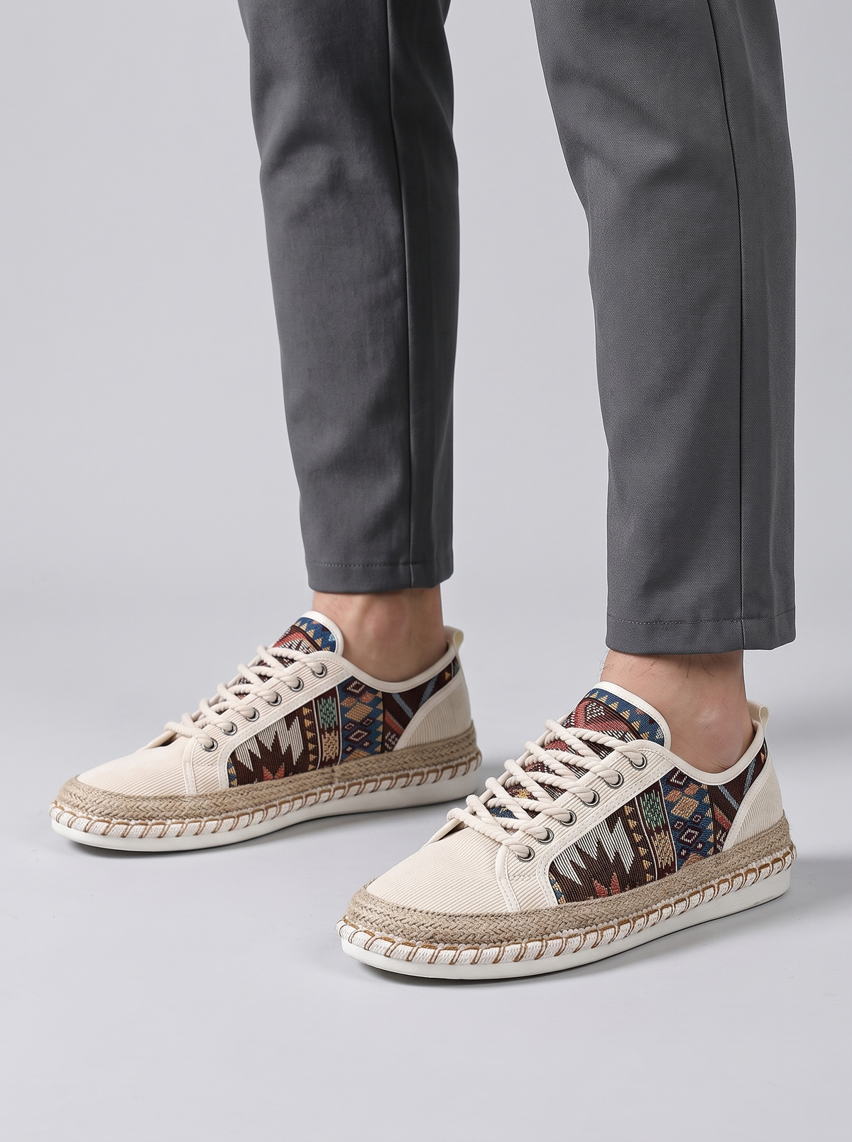 Boheme espadrille sneakers gedragen
