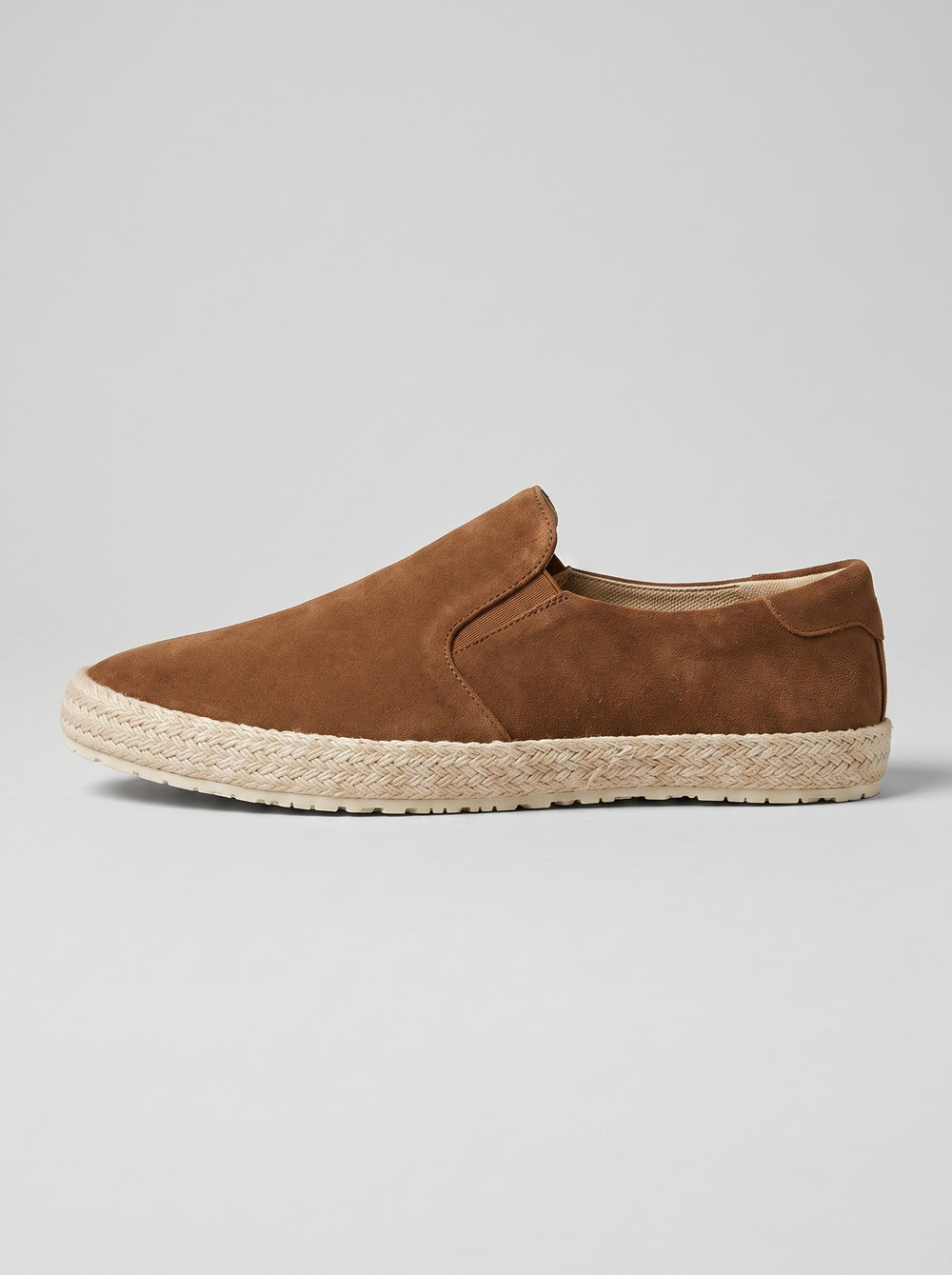 Riviera bruine suede espadrille zijaanzicht