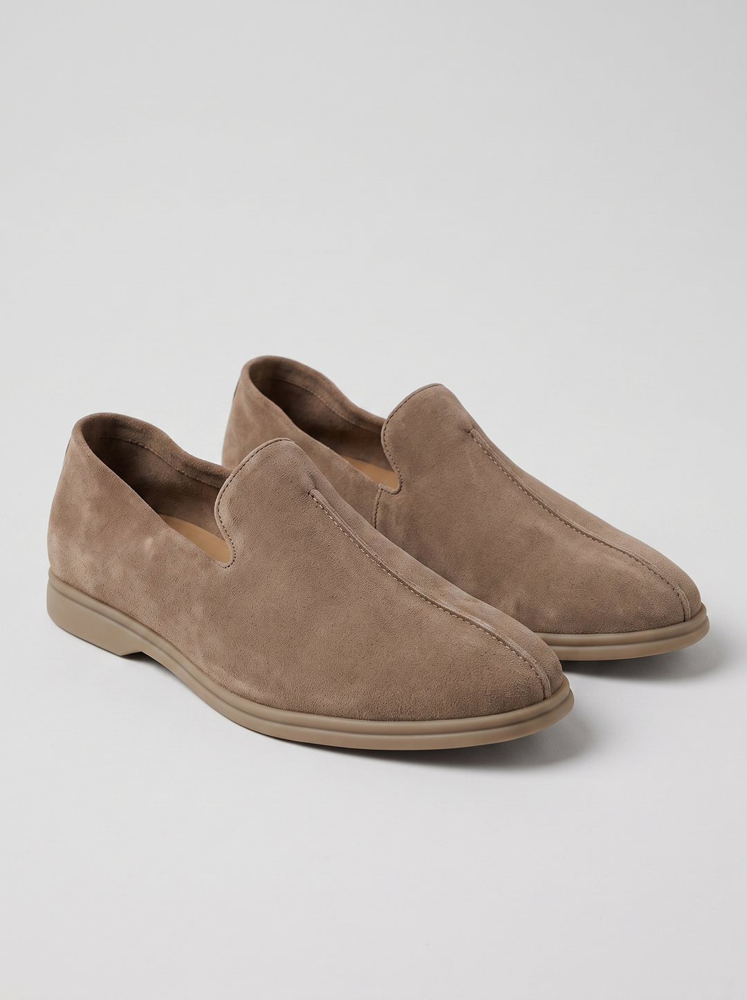 Stirling mokka zachte loafers paar driekwart