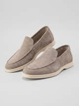 Classic | Men's Taupe Suede Loafers