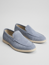 Classic | Men's Fog Blue Suede Loafers