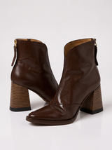 Rochelle | Women's Mid-Heel Leather Ankle Boots