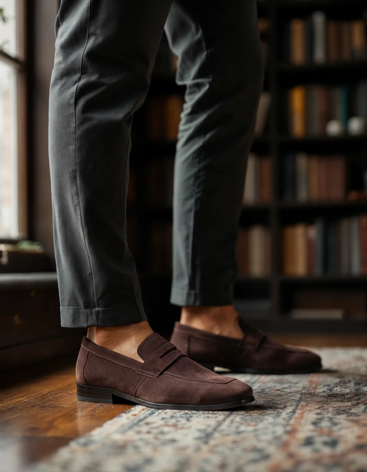 Classic | Men's Burgundy Suede Loafers