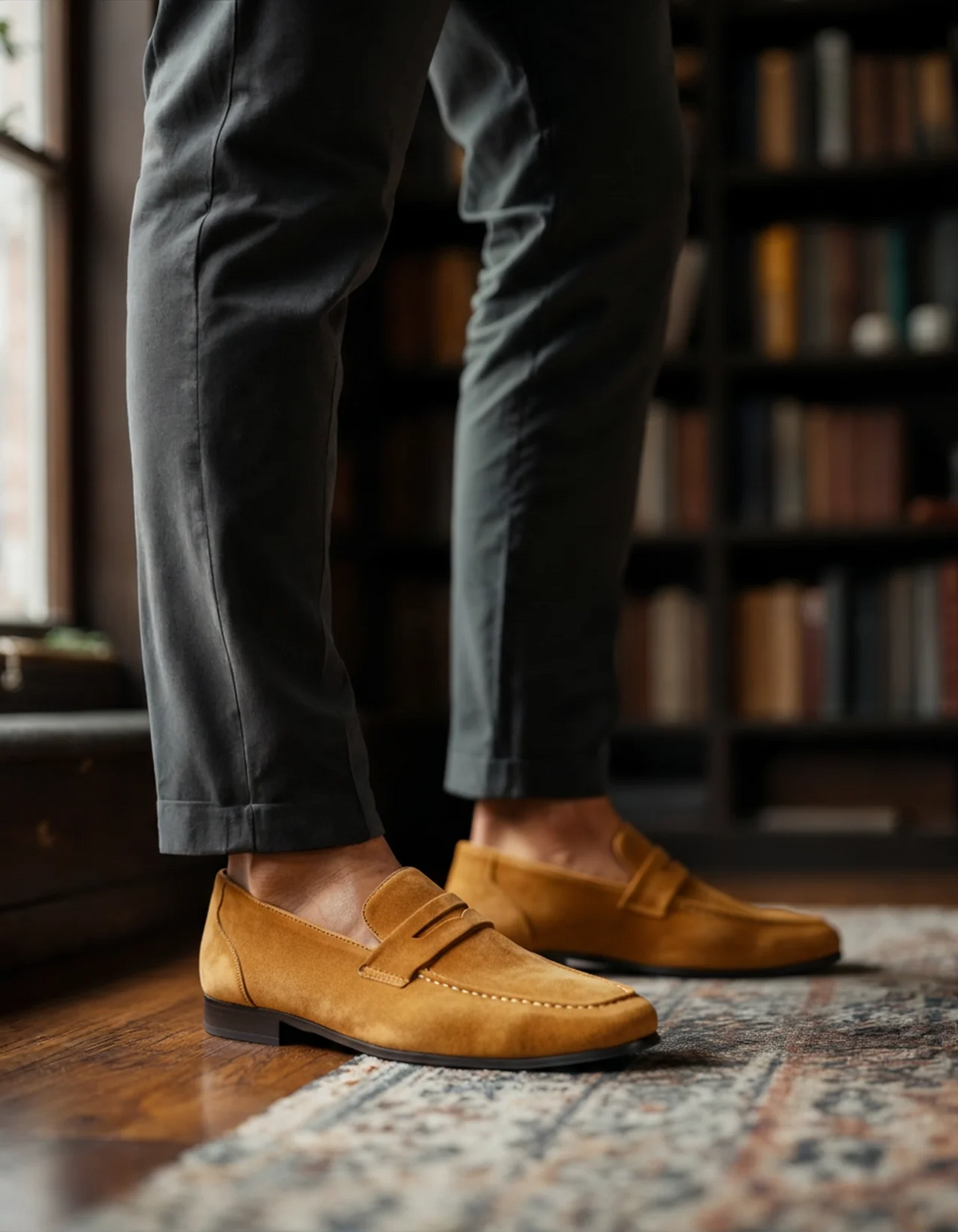 Classic | Men's Caramel Suede Loafers