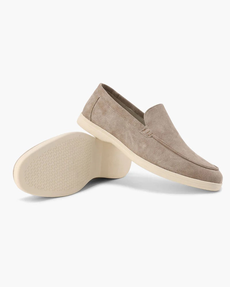 Classic | Men's Taupe Suede Loafers