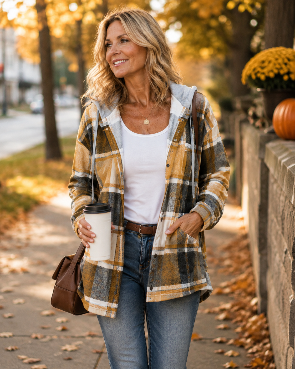 Kendra | Women's Hooded Plaid Autumn Jacket