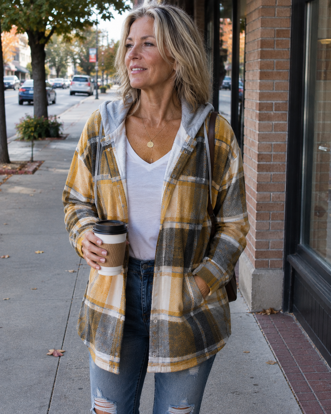 Kendra | Women's Hooded Plaid Autumn Jacket