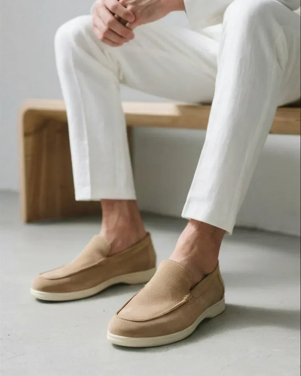 Comfort | Men's Light Brown Suede Loafers
