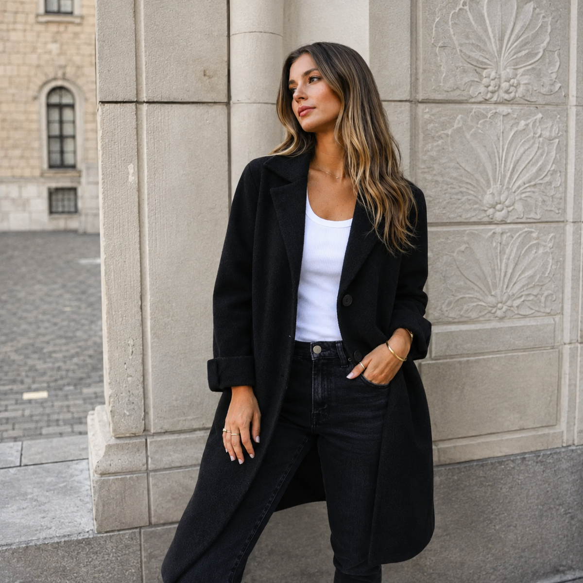 Melanie | Women's Timeless Button Coat