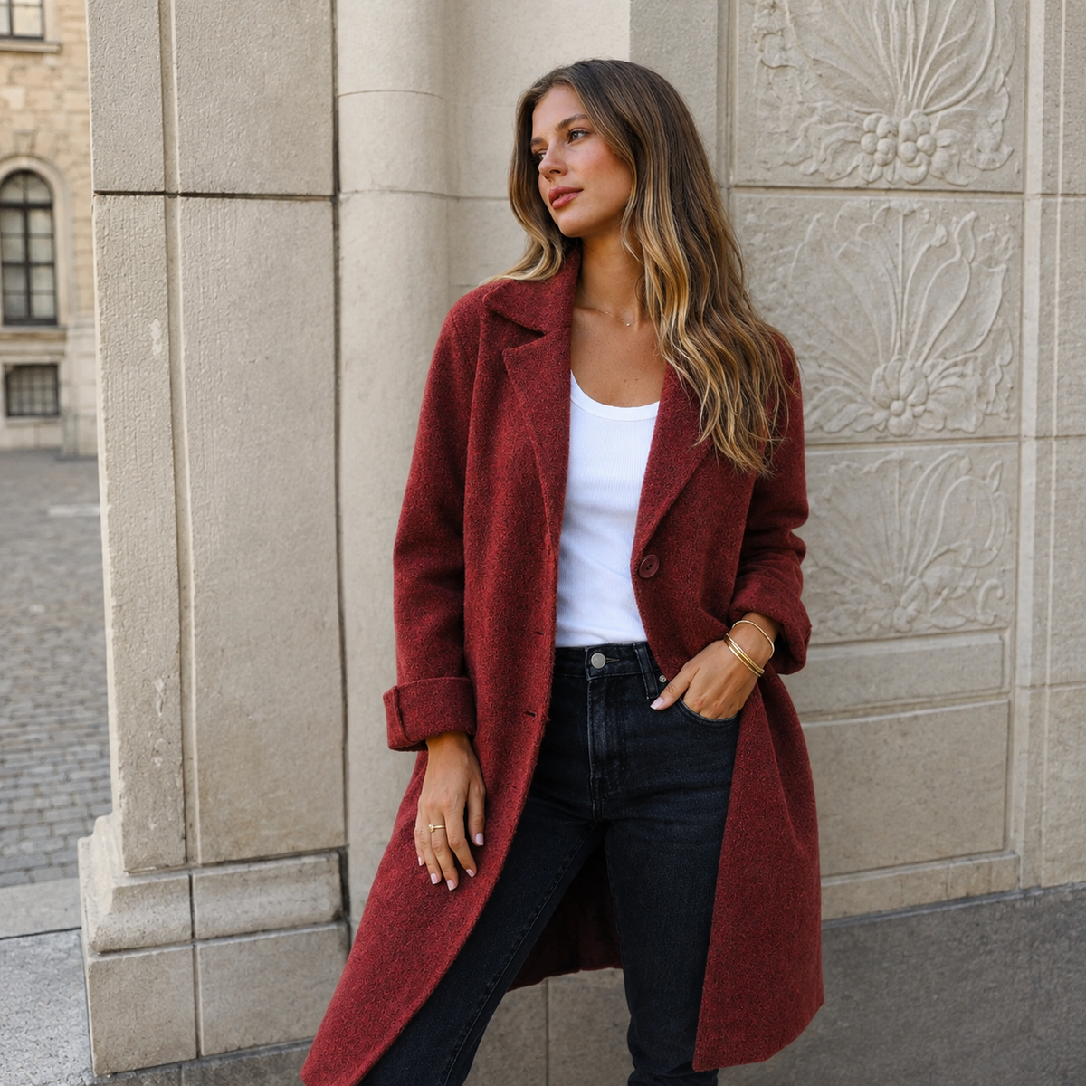 Melanie | Women's Timeless Button Coat