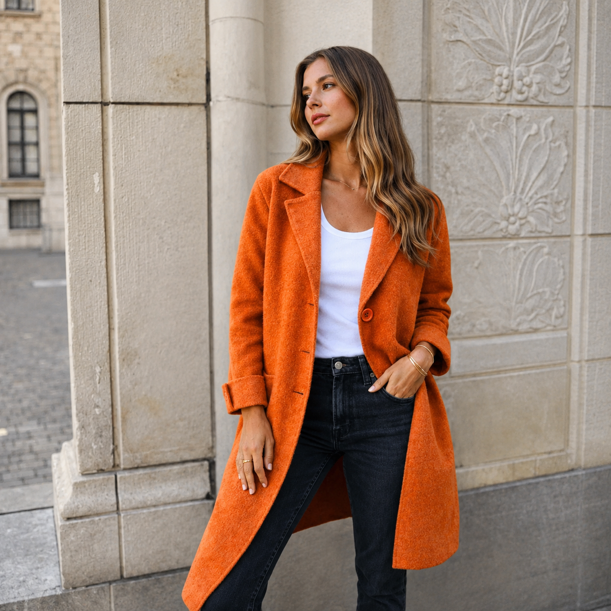 Melanie | Women's Timeless Button Coat
